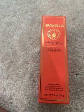Spongelle Papaya Yuzu Hand Cream - Coral & Gold Accents